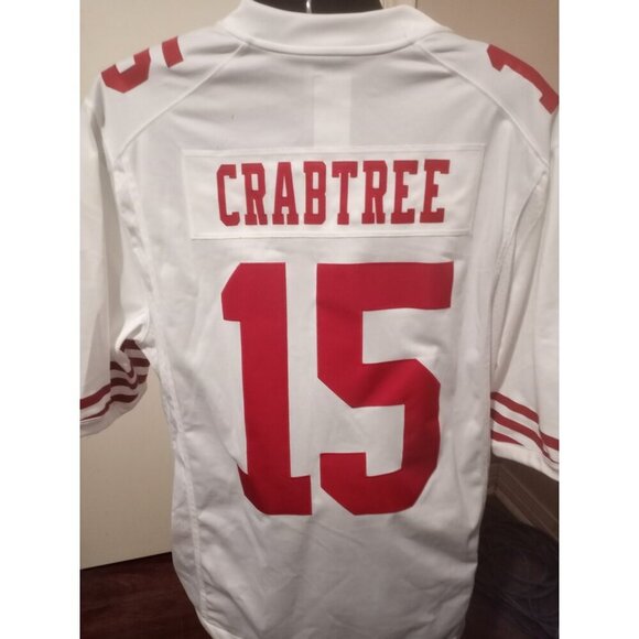 Michael Crabtree #15 San Francisco 49ers Nike On Field White Jersey Mens 2XL - Picture 9 of 15